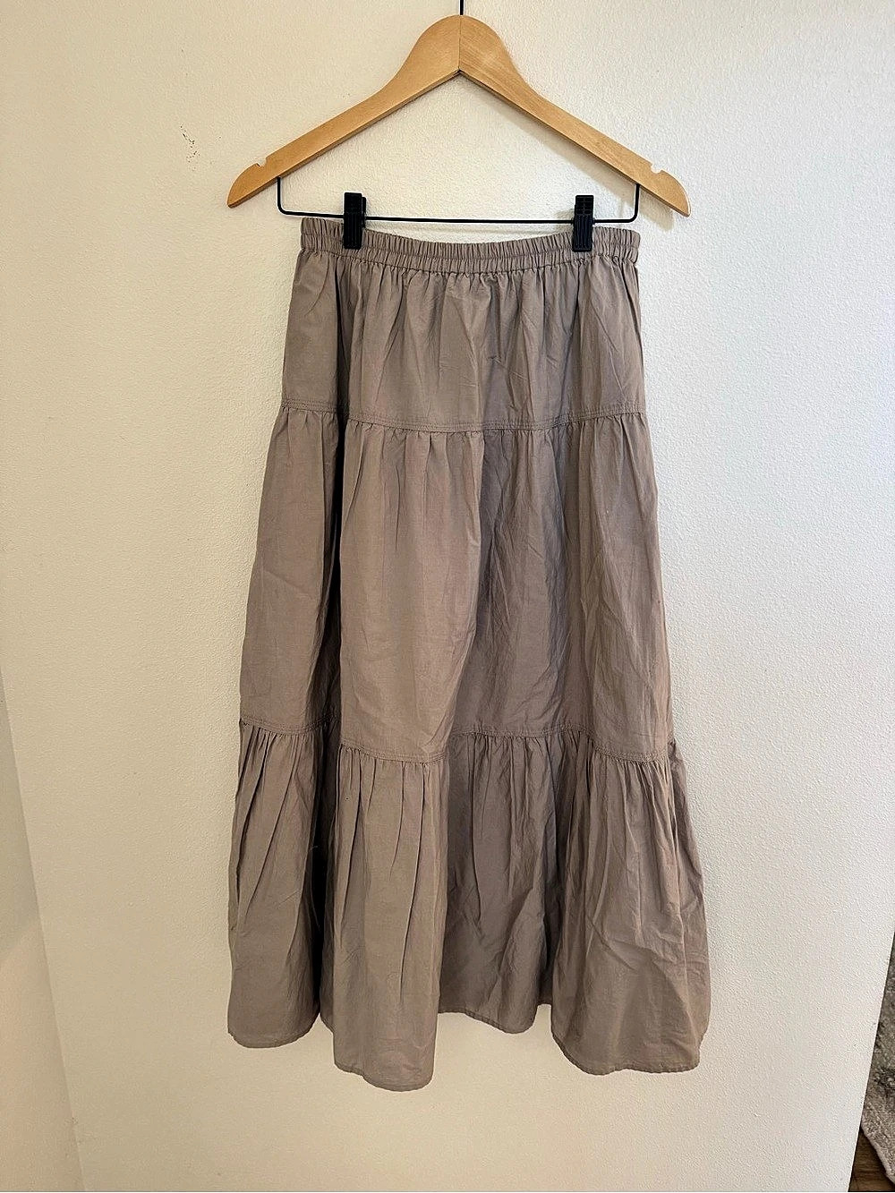 Sunday Best Tiered Maxi Skirt in Brown Size Small Like New